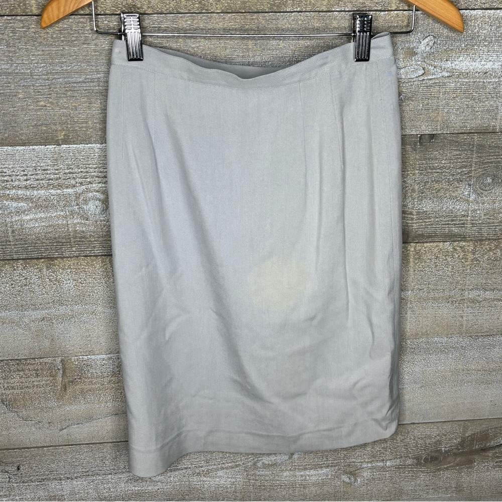 Talbots petite size 2 pure silk 100% silk midi pencil skirt